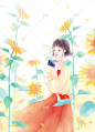 向日葵~_在野～__插画师作品_涂鸦王国gracg.com