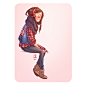 headphone_girl_by_iraville-d8sz5ac
