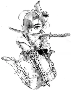 #漫画推荐#「恋情浪人」アントンシク
我居然错过了这么好看的漫画……！单枪匹马走天下的浪人女主角一手拿枪一手持剑，身穿和服脚踩流苏牛仔长靴，为了寻找“日本第一丈夫”踏上旅途。颇具日本风情的西部片（想起了寿喜烧西部片~）为了营造这种混搭的氛围，拟声词用的不是假名而是英文。女主角真的是纯 ​​​​...展开全文c