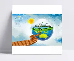 环境宣传海报素材图片|绿色地球,地球,大海,海洋,草地,铁塔,斜塔,城市,旅游景点,风景名胜,清洁能源,绿色环保,环境保护,环保,节能,绿色能源,生态保护,生态平衡,海报设计,广告设计模板,海报设计,广告设计模板,PSD素材