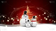 光,雪人,家庭,星形,贺卡,式样,水平画幅,可爱的,雪