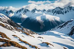 自然景观高原雪山风景摄影图