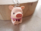 Cute pig Necklace : size:3.5cm tall.  ●Original. ●Hand made. ●Carefully packaged.  Please feel free to ask me if you have any question.  Thanks for looking:)  Have a good day♡  Animals also are your friends.  Peace & Love♡