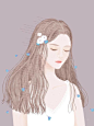 花季少女的婚礼——插画