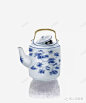 蓝色茶壶高清素材 免费下载 页面网页 平面电商 创意素材 png素材