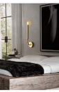 全铜极简壁灯后现代客厅背景墙北欧美式复古装饰卧室床头灯设计师-淘宝网