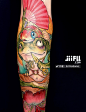 jiifll-彩色-动物-纹身-tattoo-社会-古惑仔-浮世绘-仙气-古风-传统-中国风-神秘-可爱-人设 (15)