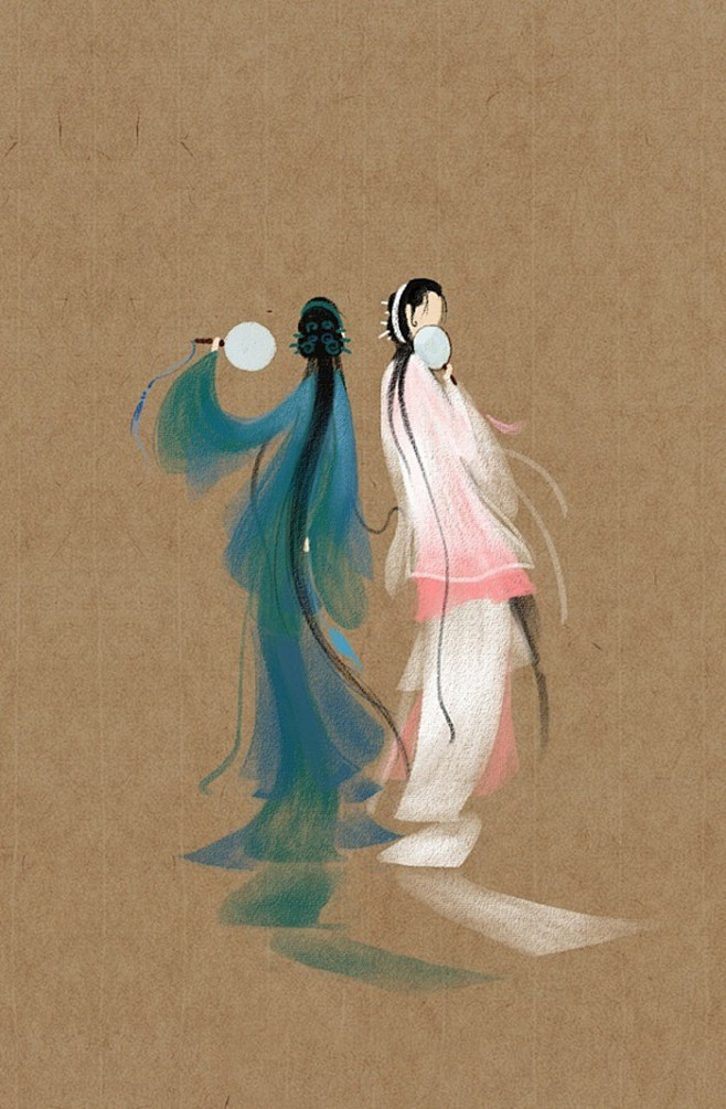 【手绘/插画/漫画】呼葱觅蒜无脸古风图集...
