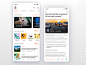 Modern Blog Mobile App Design product design flat clean uiux newsapp news blog post blog design
