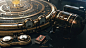 Steampunk Astrolabe Table with Ui, Davison Carvalho : Back in April 2016 I was about to join Ready at Dawn as Lead Ui Artist and I was in the middle of some Concept art for Doctor Strange, so I felt I need to learn more 3D, I’m not a 3D artist so I needed