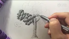 日本漫画家吉村拓用几分钟，教你画一棵立体感120%的大树！简单易懂，转需！LYouTube精彩视频的秒拍视频 又get新技能啦！