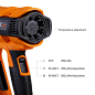 Heat Gun ,Tacklife HGP73AC Hot Air Gun 240V 50Hz 2000W Adjustable Temperature Electric Hot Air Heater Kit with Dual Air Flow for Stripping Paint, Bending Pipes, Shrinking PVC: Amazon.co.uk: DIY & Tools