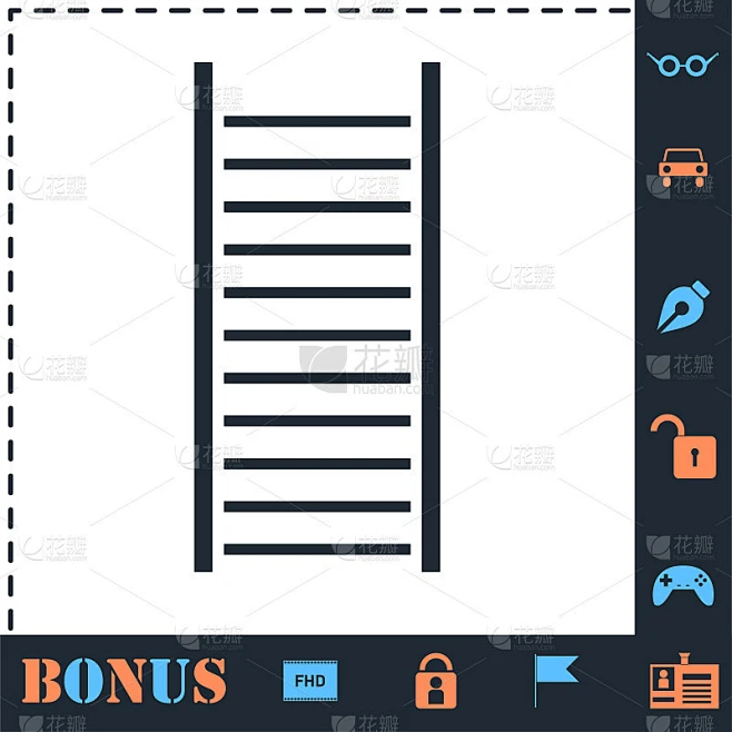 Ladder icon flat素材-花瓣网