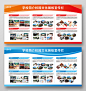 简约几何线条学校简介校园文化展板宣传栏