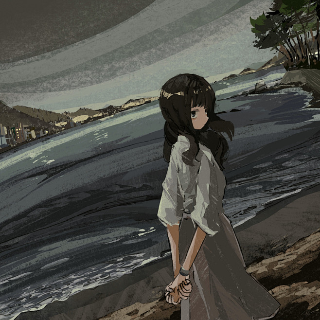#創作 薄暗がり - 堅貝的插画