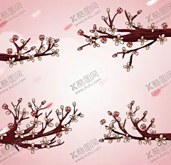 樱花 【酷图网】樱花,樱花壁纸,樱花树,植物花卉,AI设计素材,AI矢量图