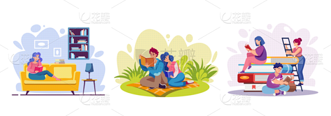 绘画插图,书,平坦的,矢量,专门技术,背...