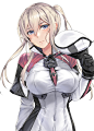Anime 1338x1868 anime anime girls Kantai Collection Graf Zeppelin (KanColle) twintails blonde solo artwork digital art fan art hat