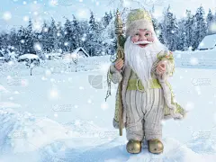 圣诞快乐冬日贺卡与森林在雪的背景