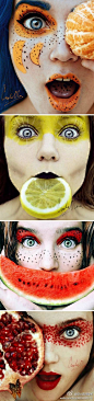 #设计家汇创意#16岁女孩的疯狂水果自画像。By Cristina Otero