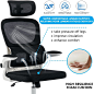 Amazon.com: Office Chair, Ergonomic Home Desk Chair, High Back Breathable Mesh Computer Chair with flip-up Armrests & Cushion for Lumbar Support and Headrest (Black) : Home & Kitchen