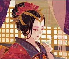 手绘插画  叙花列·芍药 [夏天岛]
慕容世兰( 华妃 ) 
佳人似锦，朝开夕落。一入宫门深似海，从此萧郎是路人。宫中女子，但见新人笑，不见旧人哭。世人只知华妃狠，但谁又知不是宫闱磨了她的天真烂漫呢！