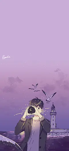 超好看的男生插画壁纸

画师：ryepe ​​​​