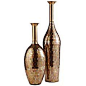 Gold mosaic metal vases