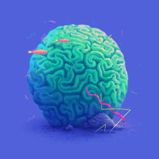 海洋主题英文字母设计