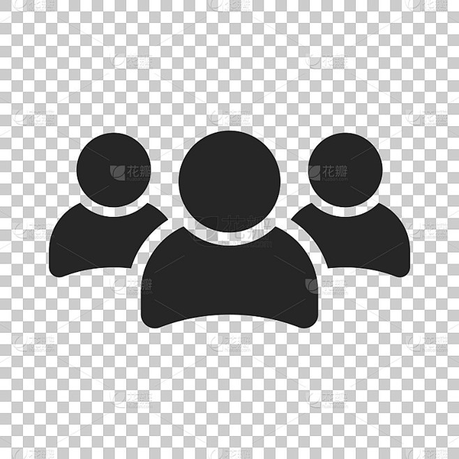 一组人矢量图标。人图标说明。
