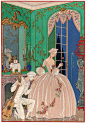 【赏图阁】魏尔伦《华宴集》乔治·巴比尔（George Barbier）插图 - 老张 - 老张的书房