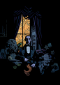 Hellboy 地狱小子（地狱男爵）的一些彩色插图 by Mike Mignola ​​​​