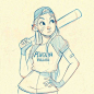 ArtStation-棒球女孩，道格拉斯·阿奎拉