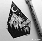 插画丨他用针管笔画出了不一样的黑白世界，森系小确幸