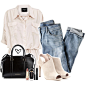 A fashion look from February 2014 featuring MondayMarch blouses, J.Crew jeans and Miu Miu sandals. Browse and shop related looks.