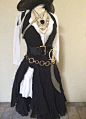 Adult Pirate Halloween Costume Including by PassionFlowerVintage