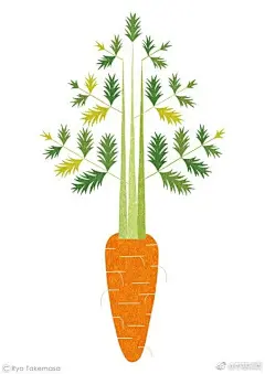 #插画狂想# 日本插画师 Ryo Takemasa 食材植物系列作品. ​​​​