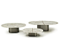 Low oval marble coffee table for living room GIOTTO By i 4 Mariani design Umberto Asnago