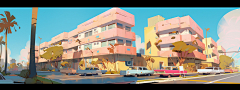 爱睡得小胖采集到{AI系列}现代插画(场景)(卡通,写实)