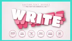 18款矢量AI字体特效迷彩剪纸卡通可爱编织素描LOGO标志矢量VI素材-淘宝网