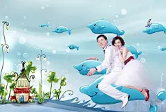 个性的插画婚纱昭 - 个性的插画婚纱昭婚纱照欣赏