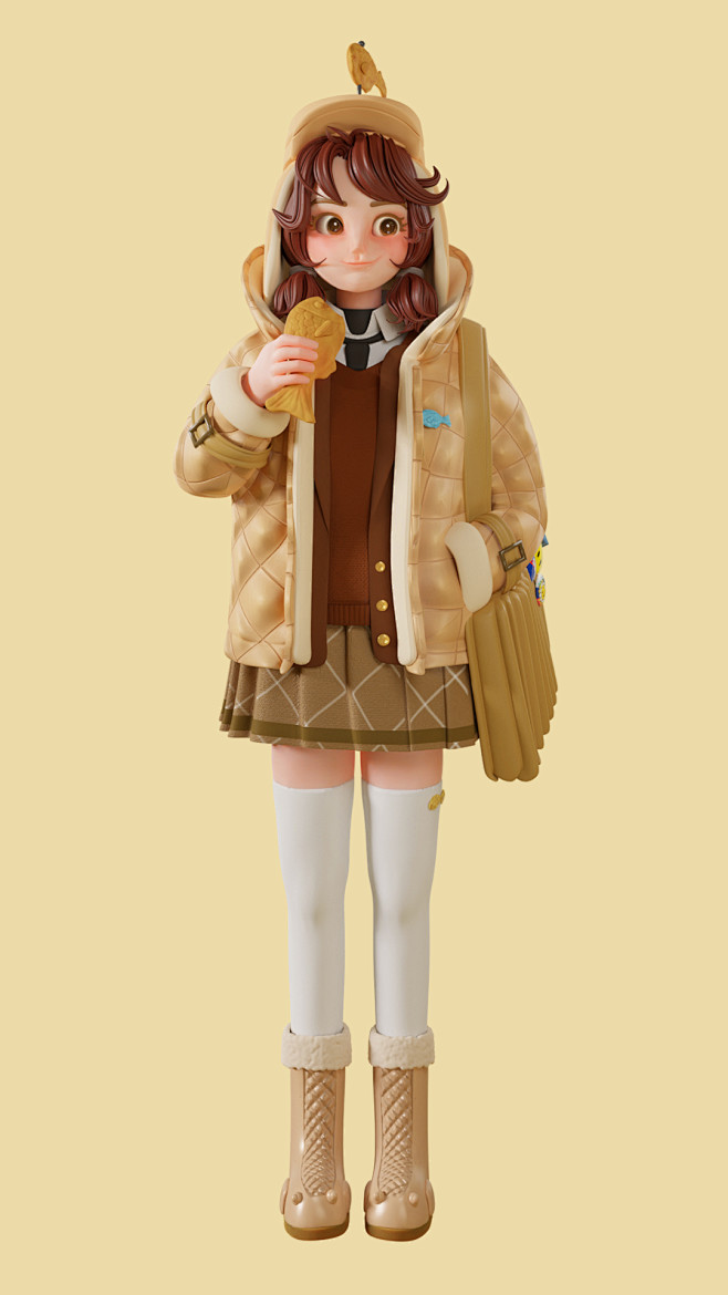 blender人物建模—鲷鱼烧女孩