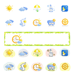 喵cxy采集到天气图标（含banner，插画等）