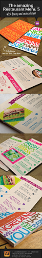 The Amazing Restaurant Menu 5 - Food Menus Print Templates