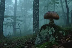 森林蘑菇食材高清图片