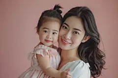 温暖母亲节肖像人物摄影图