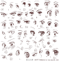 #绘画学习# 百种漫画眼睛绘画参考！用眼睛来表现出人物的不同性格和情绪！转走练习~ #素材推荐#