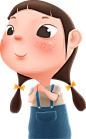 中国风新春人物插画PNG免抠图素材_小女孩