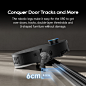 This may contain: an image of a projector with the text conquer door tracks and more
