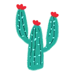 花草植物仙人掌清新手绘风动态贴纸